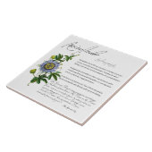 Kruidenapotheek: passionbloem | Keramische Tegel Tegeltje (Zijkant)