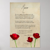 Kruidenapotheek: Roos | Botanisch Poster (Voorkant)