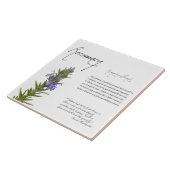Kruidenapotheek: Rosemary | Botanische Tegel Tegeltje (Zijkant)