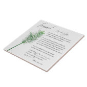 Kruidenapotheek: venkel | Keramische Tegel Tegeltje (Zijkant)