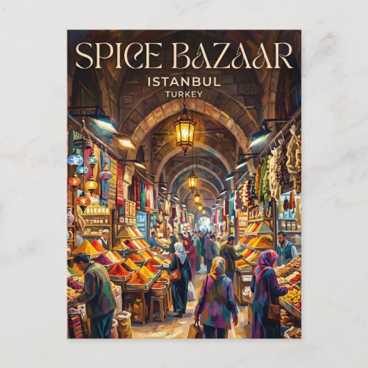 Kruidenbazaar Turkije Briefkaart (Voorkant)