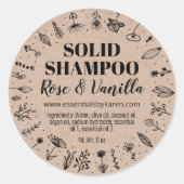 Kruidenbloemen Biologische Solid Shampoo Labels (Voorkant)
