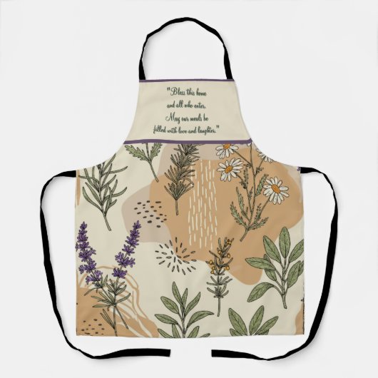 Kruidenbloemen schort (Voorkant)