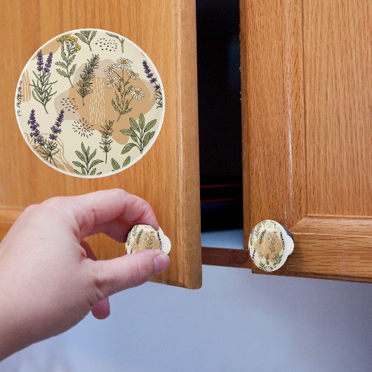 Kruidenbloesem Keramische Knop