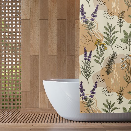 Kruidenbloesems Douchegordijn