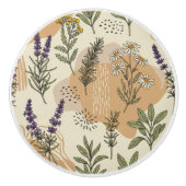 Kruidenbloesems Keramische knop (Voorkant)