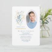 Kruidenboeket Foto Uitnodiging (Staand voorkant)