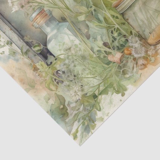 Kruidenflessen Tissuepapier (Detail)