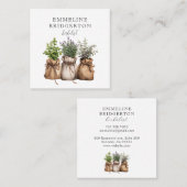 kruidengeneeskunde vierkante visitekaartje (Voorkant / Achterkant)