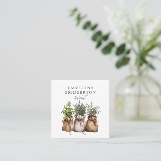 kruidengeneeskunde vierkante visitekaartje (Staand voorkant)