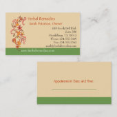 Kruidengeneesmiddelen Afsprakenkaartje (Voorkant / Achterkant)