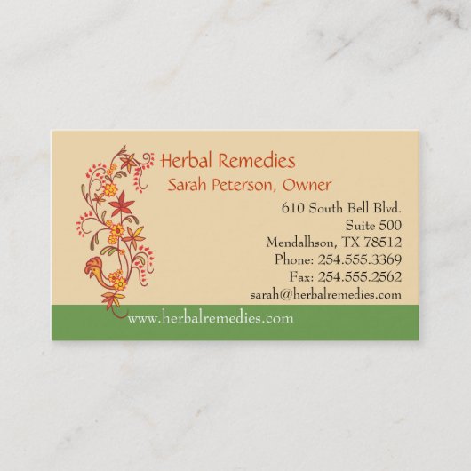 Kruidengeneesmiddelen Afsprakenkaartje (Voorkant)