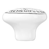  kruidengeneesmiddelen Farmhouse Shabby Chic Keramische Knop (Zijkant)