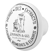  kruidengeneesmiddelen Farmhouse Shabby Chic Keramische Knop (Rechts)