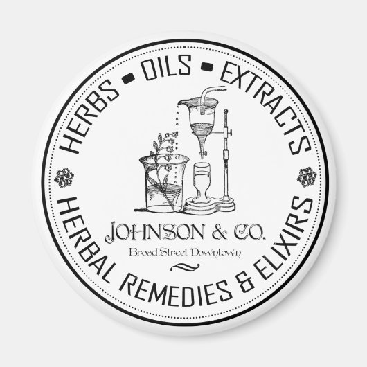  kruidengeneesmiddelen Farmhouse Shabby Chic Magneet (Voorkant)