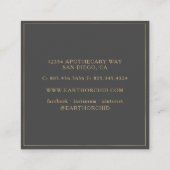 Kruidengeneesmiddelen + Floral Apothecary Gold Squ Vierkante Visitekaartje (Achterkant)