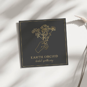 Kruidengeneesmiddelen + Floral Apothecary Gold Squ Vierkante Visitekaartje