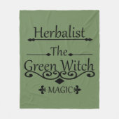 Kruidengenezer groene heks magie natuurlijke genee fleece deken (Voorkant)