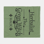 Kruidengenezer groene heks magie natuurlijke genee fleece deken (Voorkant (Horizontaal))