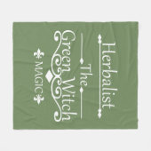 Kruidengenezer groene heks magie natuurlijke genee fleece deken (Voorkant (Horizontaal))