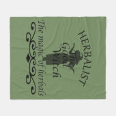 Kruidengenezer groene heks magie natuurlijke genee fleece deken (Voorkant (Horizontaal))