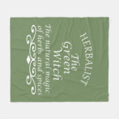 Kruidengenezer groene heks magie natuurlijke genee fleece deken (Voorkant (Horizontaal))