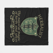 Kruidengenezer groene heks magie natuurlijke genee fleece deken (Voorkant (Horizontaal))