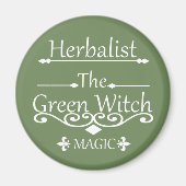 Kruidengenezer groene heks magie natuurlijke genee magneet (Voorkant)