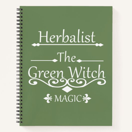 Kruidengenezer groene heks magie natuurlijke genee notitieboek (Voorkant)