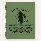 Kruidengenezer groene heks magie natuurlijke genee notitieboek (Voorkant)