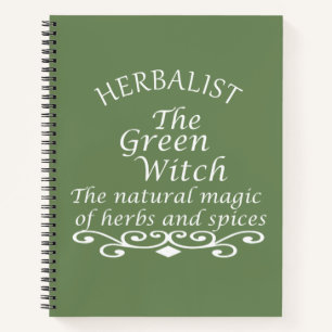 Kruidengenezer groene heks magie natuurlijke genee notitieboek