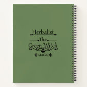 Kruidengenezer groene heks magie natuurlijke genee notitieboek (Achterkant)