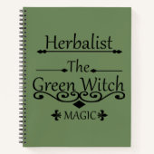 Kruidengenezer groene heks magie natuurlijke genee notitieboek (Voorkant)