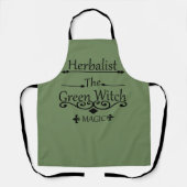Kruidengenezer groene heks magie natuurlijke genee schort (Voorkant)