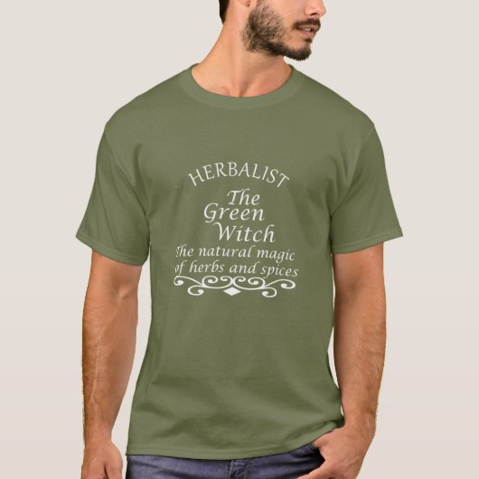 Kruidengenezer groene heks magie natuurlijke genee t-shirt (Voorkant)