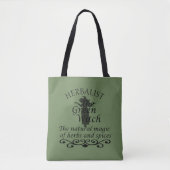 Kruidengenezer groene heks magie natuurlijke genee tote bag (Voorkant)