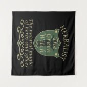 Kruidengenezer groene heks magie natuurlijke genee wandkleed (Voorkant (horizontaal))
