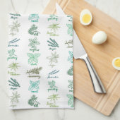 kruidenhanddoek theedoek (Quarter Fold)