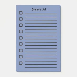 Kruidenier lijst Blauwe Sticky Notes 2e editie