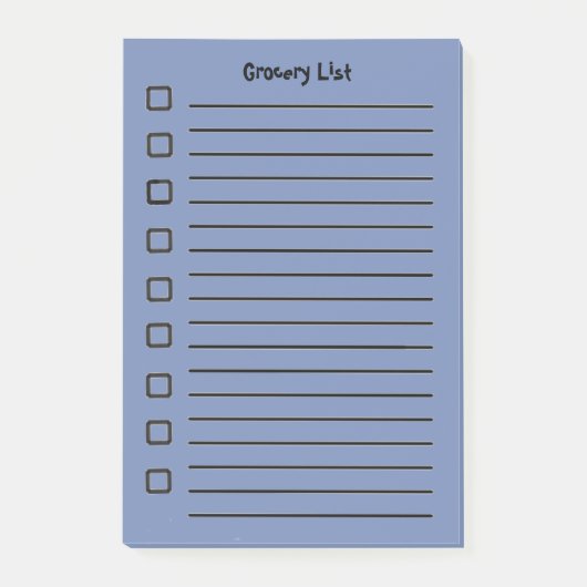 Kruidenier lijst Blauwe Sticky Notes 2e editie (Voorkant)