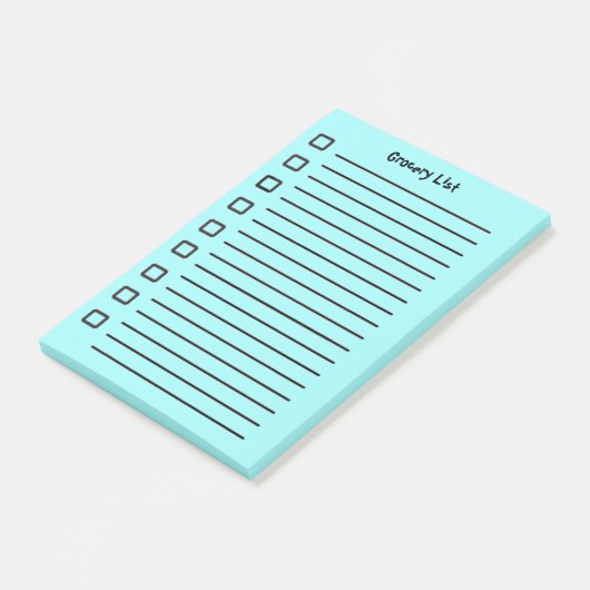 Kruidenier lijst Lichtblauw Sticky Notes 2e editie (Schuin)