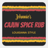 kruidenierskruideniersmix van Cajun Vierkante Sticker (Voorkant)