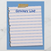 Kruidenierslijst (Voorkant)