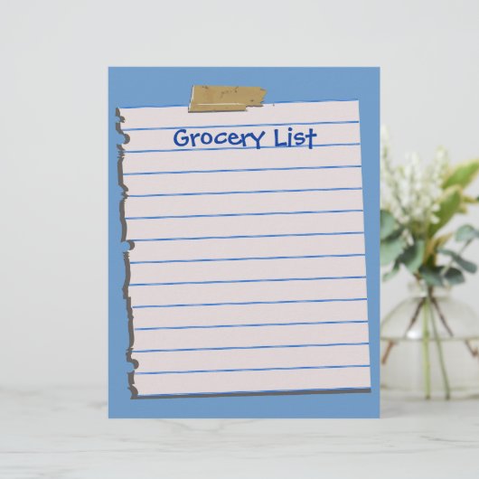 Kruidenierslijst (Staand voorkant)