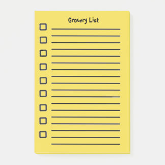 Kruidenierslijst Gele Sticky Notes 2e editie