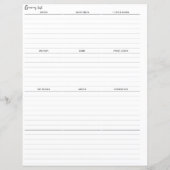 Kruidenierslijst Planner invoegen pagina's (Achterkant)