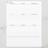 Kruidenierslijst Planner invoegen pagina's (Voorkant)