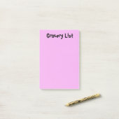 Kruidenierslijst Roze Sticky Notes (Op bureau)
