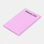 Kruidenierslijst Roze Sticky Notes (Schuin)