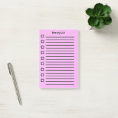 Kruidenierslijst Roze Sticky Notes 2e editie (Kantoor)